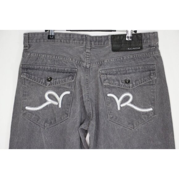 Vintage Rocawear Mens 36 x 32 Y2K Straight Jeans O957 - Picture 5 of 6